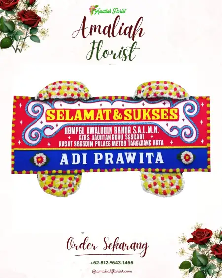 Papan Bunga Ucapan Selamat Mawar